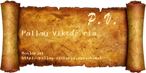 Pallay Viktória névjegykártya
